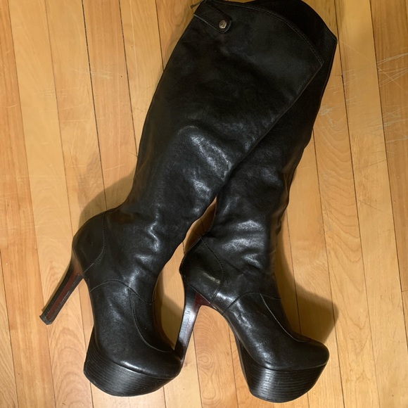 Jessica Simpson Tessie genuine leather knee-high platform boots - Picture 5 of 12